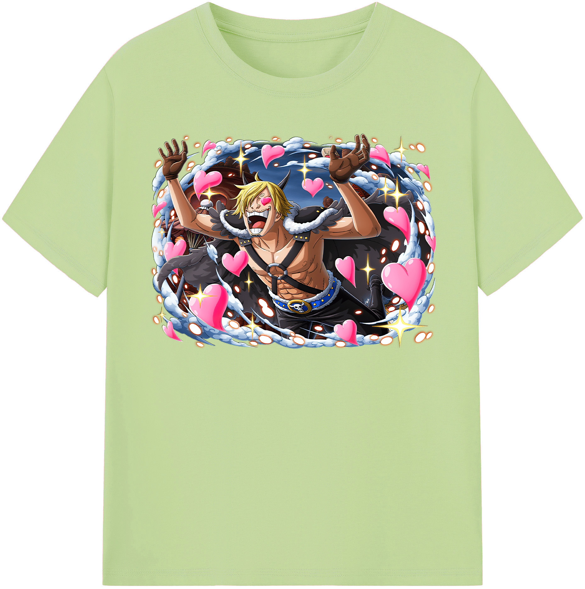 ワンピース サンジ ONE PIECE Sanji 綿100％半袖Tシャツ（フロントプリント）